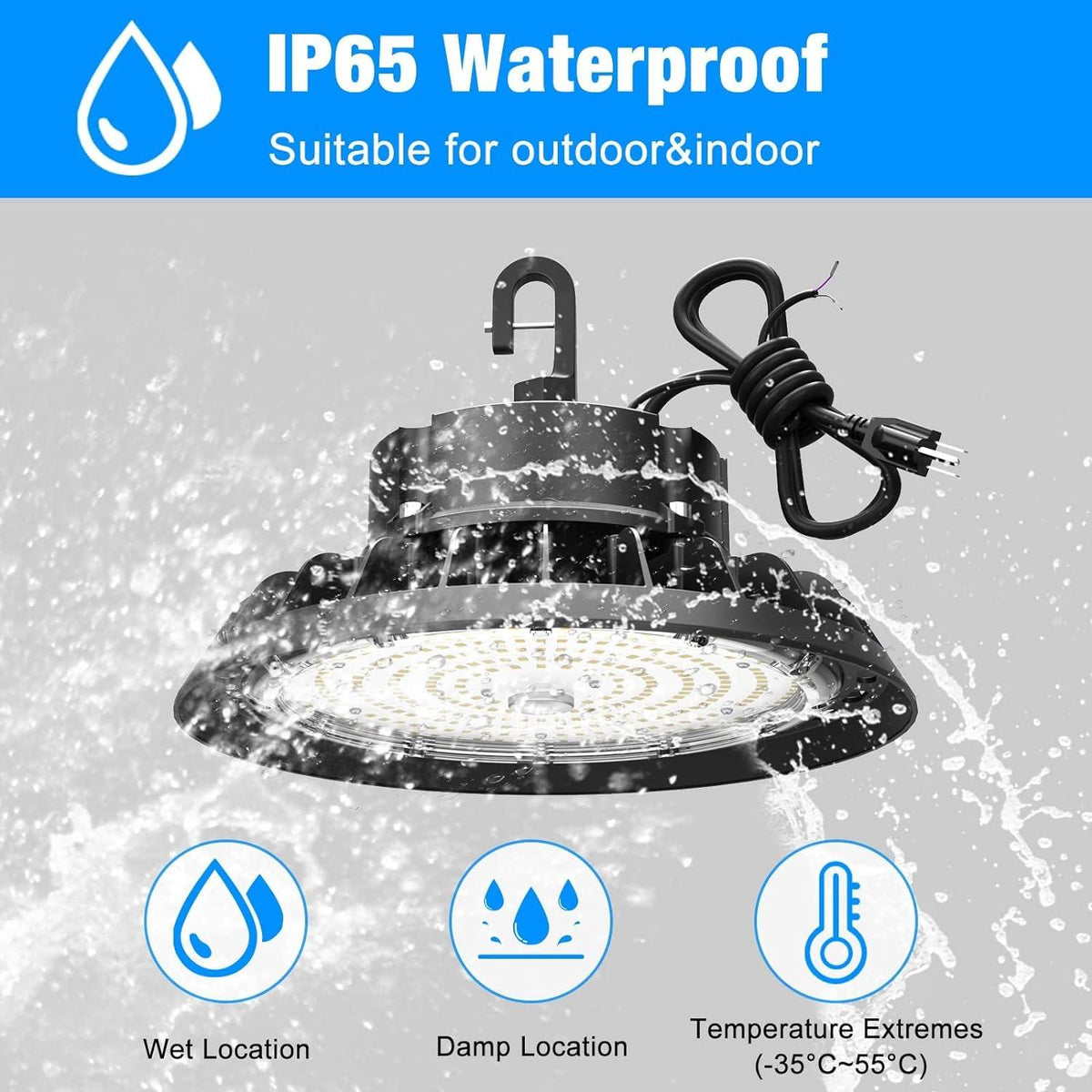 G GJIA Adjustable UFO LED High Bay Light 400W 0-10V Dimmable