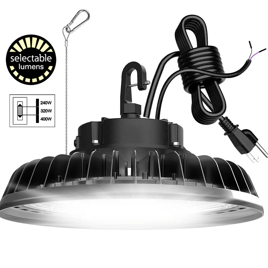 G GJIA Adjustable UFO LED High Bay Light 400W 0-10V Dimmable