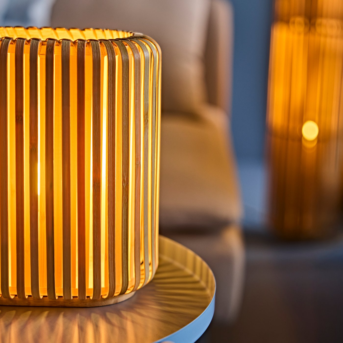 IKEA VARPTROSS Table Lamp Bamboo 25.4cm